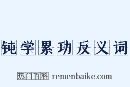 钝学累功反义词是什么意思的图片
